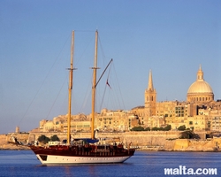 View of Valletta and the marsamxett Harbour