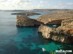 Comino's Blue lagoon and Gozo from Santa Maria wathctowe