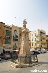 nice Christian Statue in the Vittory Square of Vittoriosa Birgu