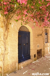 Cute house door in a Birkirkara's narrow street