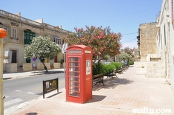 English Phone box in Birkirkara's Street
