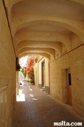 Narrow cover street in Birkirkara