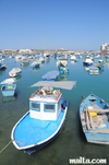 Boats onshore of the St george Bay in Birzebbuga