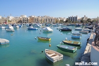 St George Bay and boats in St george Bay of Birzebbuga