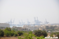 View of Birzebbuga and the freeport terminal