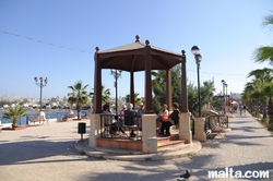 Gazebo in a small park by the promenade in Gzira
