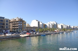 View of Gzira from Manoel Island