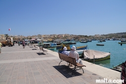The Promenade by the Marsaxlokk's harbour
