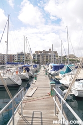 Access to the boats in the Msida Marina Access to the boats in the Msida Marina