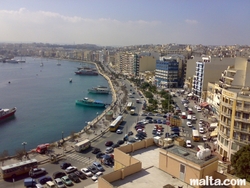 The Sliema Harbour and strand