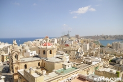 View of the Roof of Sliema with Valletta in the Background