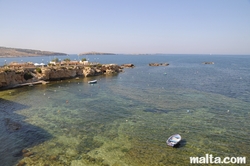 St Paul's Bay and St Paul island in the background