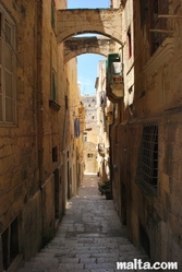 Narrow street and strairs in Valletta