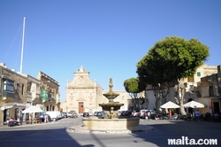 St Francis Church and square in Victoria Gozo
