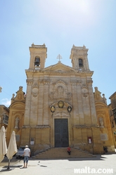 Front of the St George's Basilica in Victoria gozo