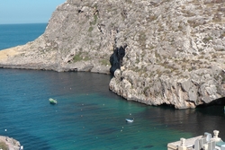 view of xlendi bay from sea star apartments