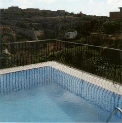 View from pool deck at ta lonza farmhouse
