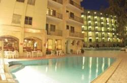 The bugibba hotel pool at night
