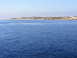 The sea and Comino in the background