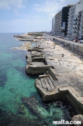 Qui si Sana beach from the promenade Qui si Sana beach from the promenade