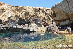 The blue hole near Azur Window The blue hole near Azur Window