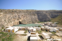 The inland sea in Dwejra Bay Gozo