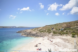 beach of Hondoq Bay Gozo