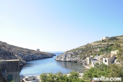Mgarr Ix-xini Bay from the hill Mgarr Ix-xini Bay from the hill