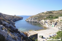 panorama of Mgarr Ix-xini Bay