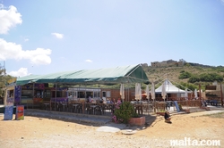 Snacks and restaurant in the Ramla Bay Gozo