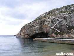 xlendi beach and seawall