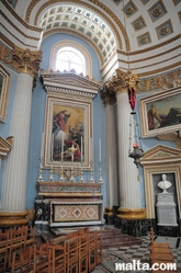side altar in Mosta Dome