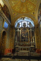 side altar in St. john's cathedral valletta