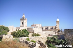 skyline of the Cittadella Cathedral in Victoria Gozo