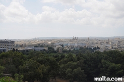 Pieta and hamrun from the Argotti Botanical park in Floriana Pieta and hamrun from the Argotti Botanical park in Floriana