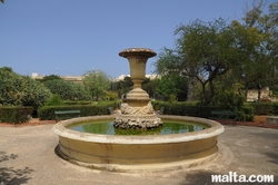 The Main Fountain of the Argotti Botanical park in Floriana