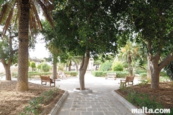 tiny square in hastings garden valletta