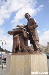 Anton Agius' Statue at the entrance of the Howard Gardens In Rabat