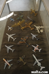 Mini plains collection in the Malta Aviation Museum Mini plains collection in the Malta Aviation Museum