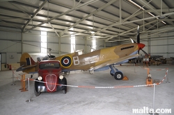 Side hangar in the Malta Aviation Museum Side hangar in the Malta Aviation Museum