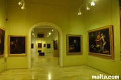 gallery corridor at fine arts museum
