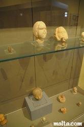 limestone heads at the National Museum of Archaeology