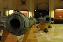 cannon mouth in the palace armoury in valletta