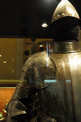 engraved armour in the palace armoury in valletta