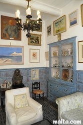 The Blue Room of the Casa Rocca Piccola in Valletta