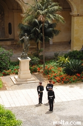 guards in the yard of in the Grandmaster Palace in Valletta guards in the yard of in the Grandmaster Palace in Valletta