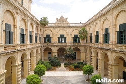 inner courtyard of in the Grandmaster Palace in Valletta