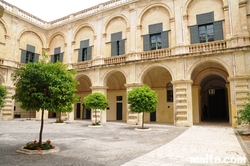 inner courtyard of the Grandmaster Palace in Valletta