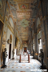 the armours corridor in the Grandmaster Palace in Valletta