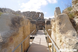 path through the Ggantija Temple Xaghra Gozo path through the Ggantija Temple Xaghra Gozo